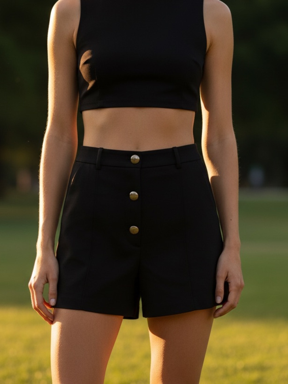 NWT
ZARA black tailored shorts  both chic and timeless   Sz Medium